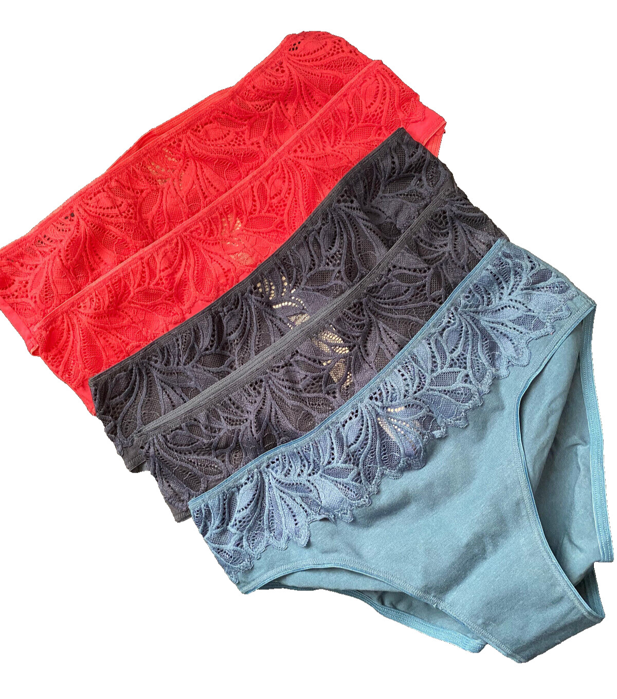 Pack of 5 Briefs 6 – 8 pink navy blue green pants Ladies Knickers underwear