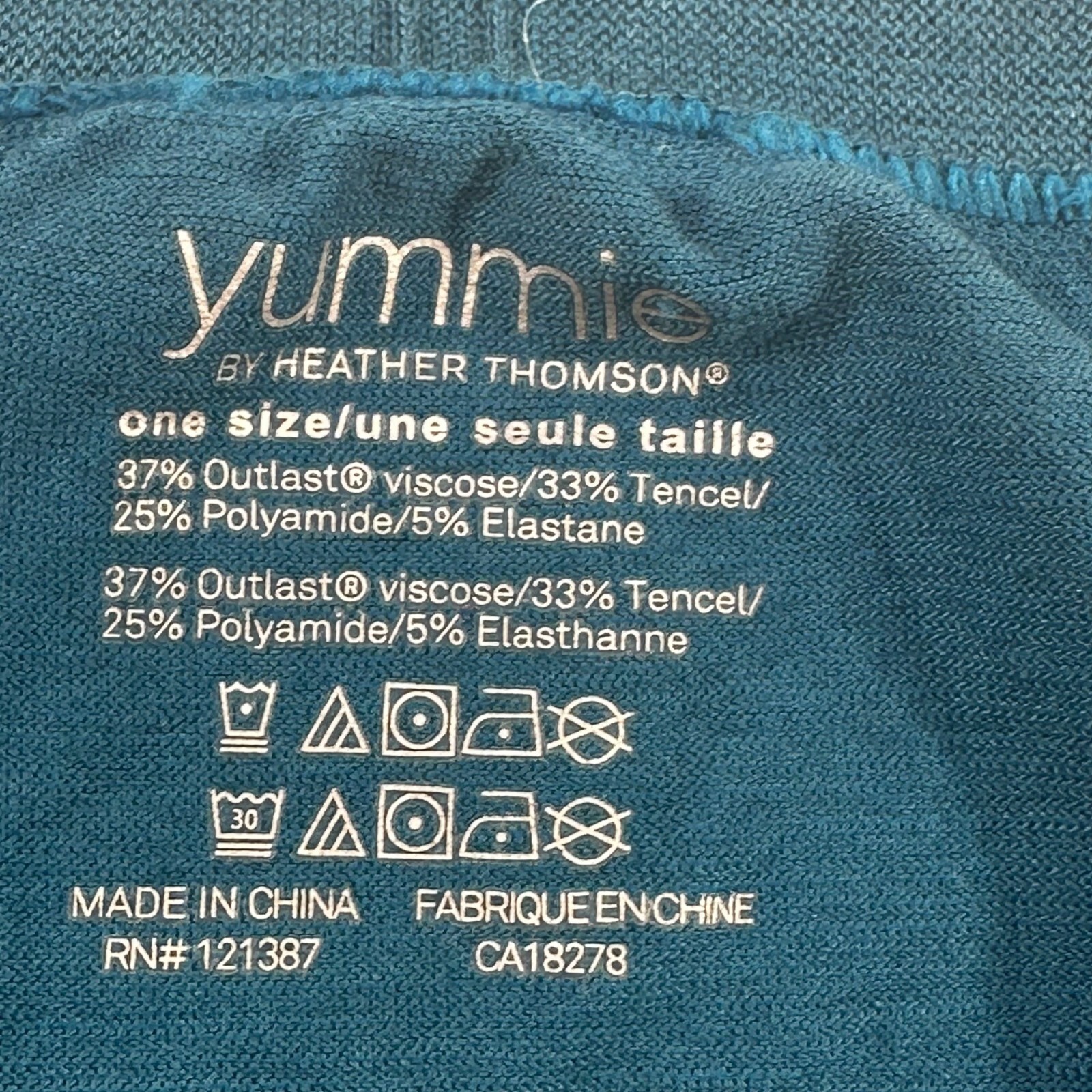 Yummie Women’s One Size Fits Small To XL Panty Brief Hi Cut Outlast Blue New