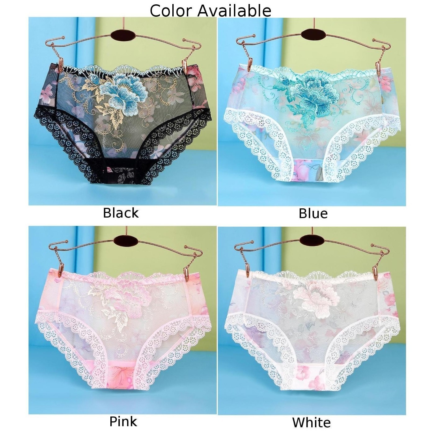 Briefs Underwear Lace Nylon+Spandex Panties Plus Seamless Skin Friendly