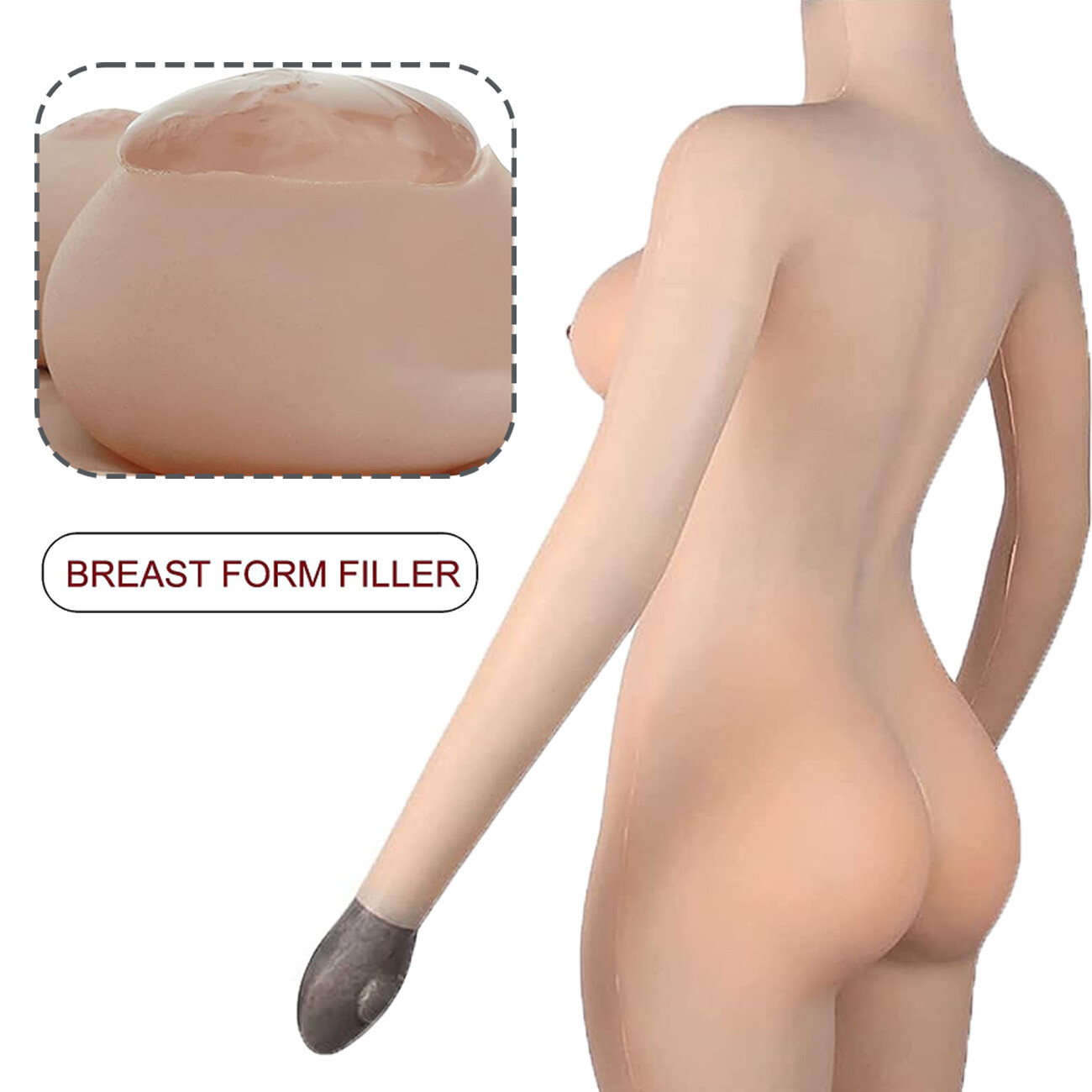 Silicone Body Breast Molds C/G Cup Fake Vagina Hip Shaping Female Body Suit