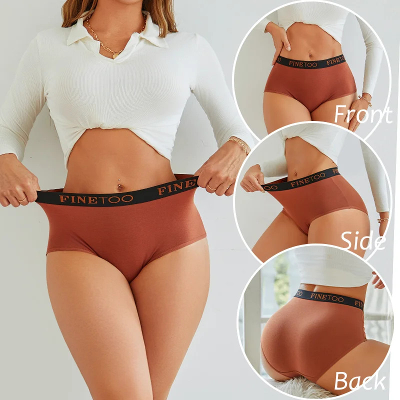 Premium 6PCS Women Seamless Cotton Briefs Low Waist Soft Panties S-2XL