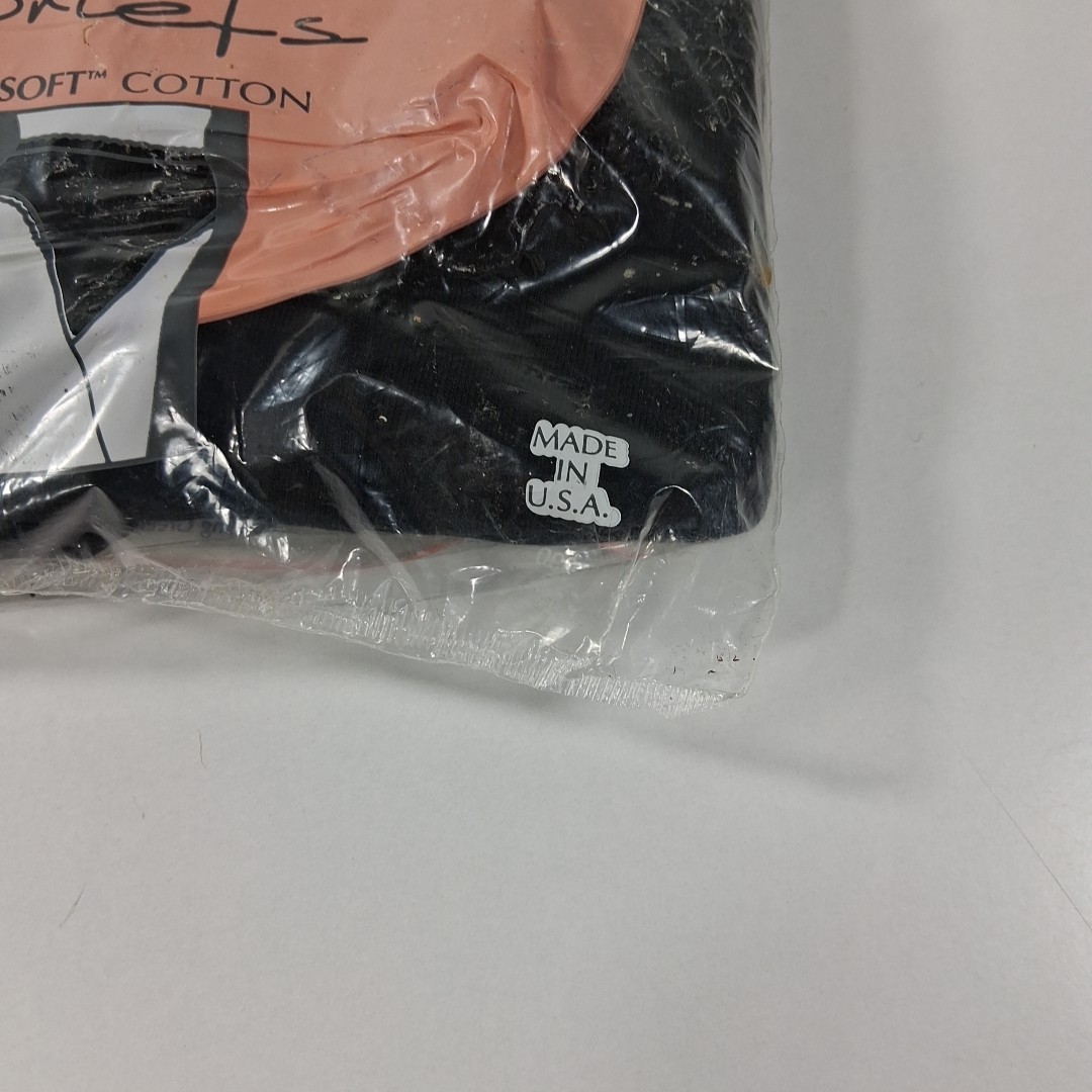 NOS 1990 Fruit of the Loom High Thigh Briefs Womens 10 Black Panties 3 Pack USA