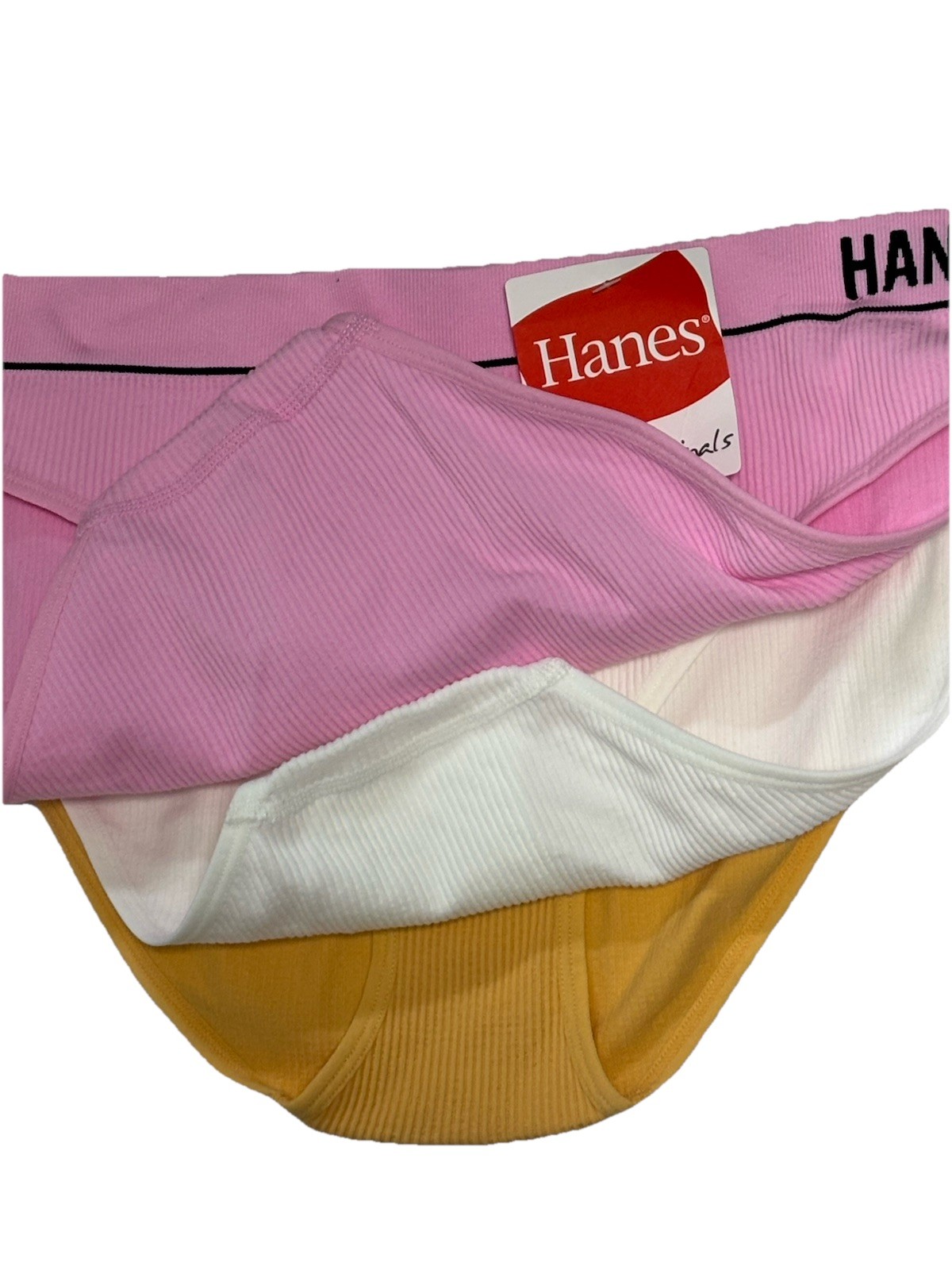 Hanes Originals Panties Seamless Rib Bikini 2XL 3-Piece Sherbet Colors