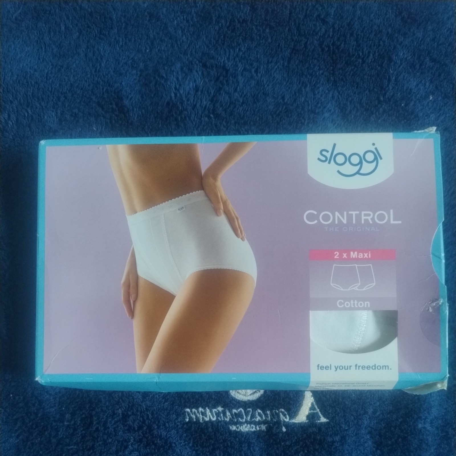 Sloggi Control Maxi Cotton Briefs, Size UK 10 in White 2 Pack