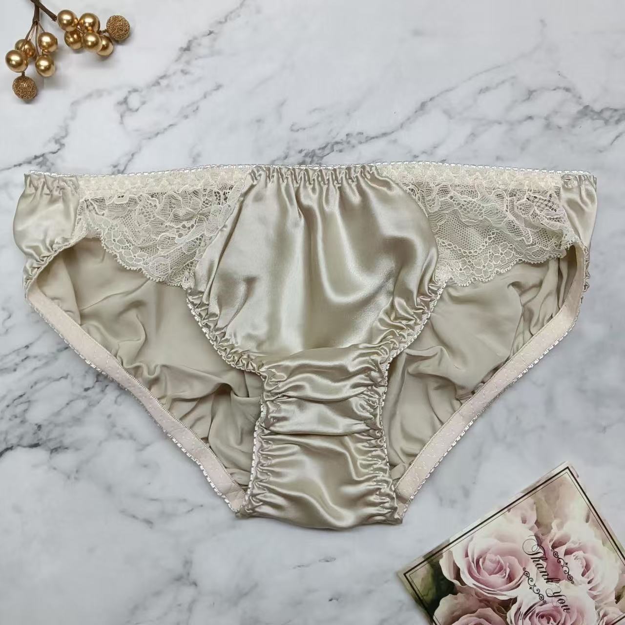 8pcs 100% Silk Women’s Bikinis Panties Lace Size: M L XXL