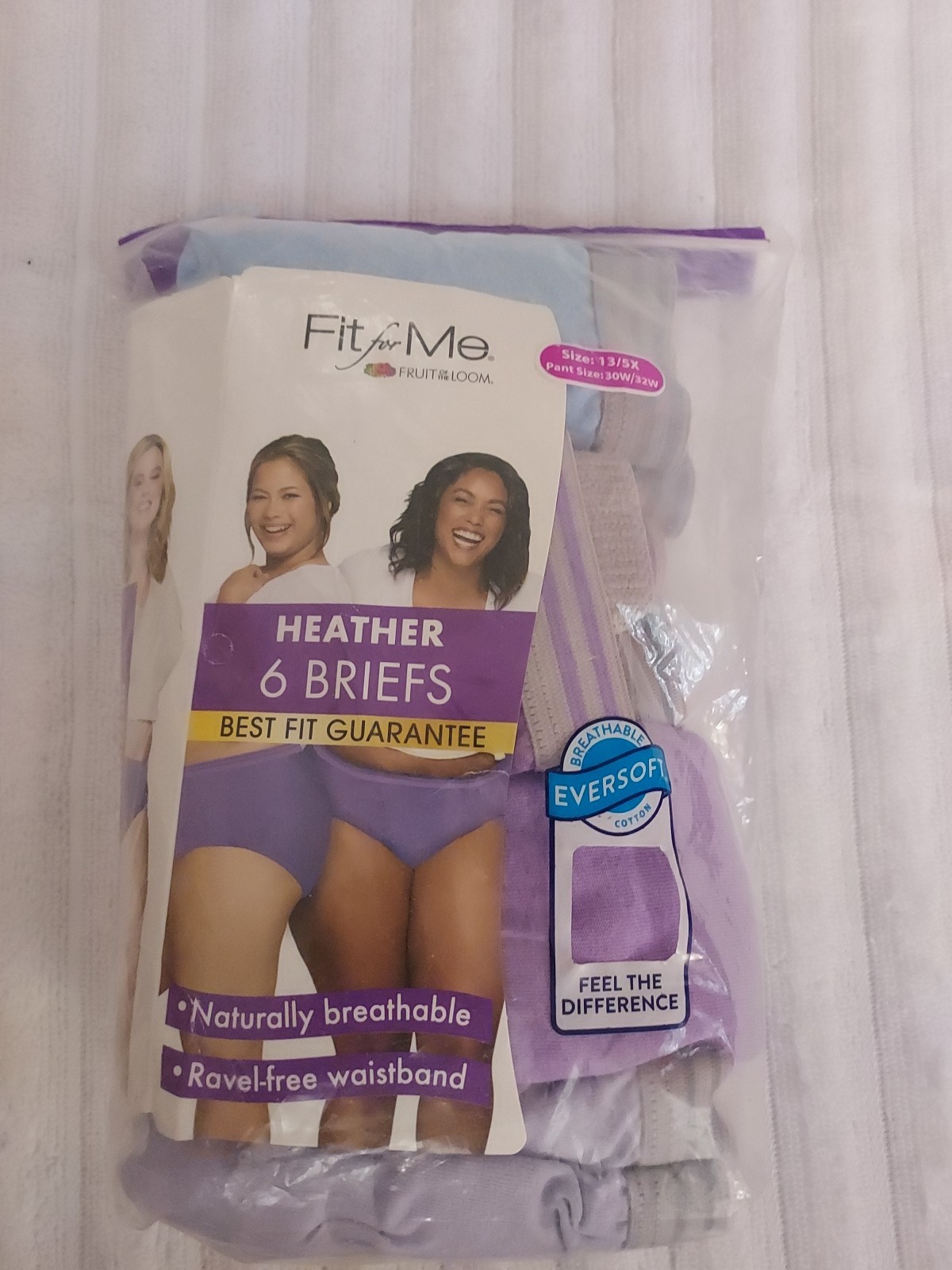 NWT FRUIT OF THE LOOM SIZE 13/5X HEATHER 6) BRIEFS BEST FIT GUARANTEE