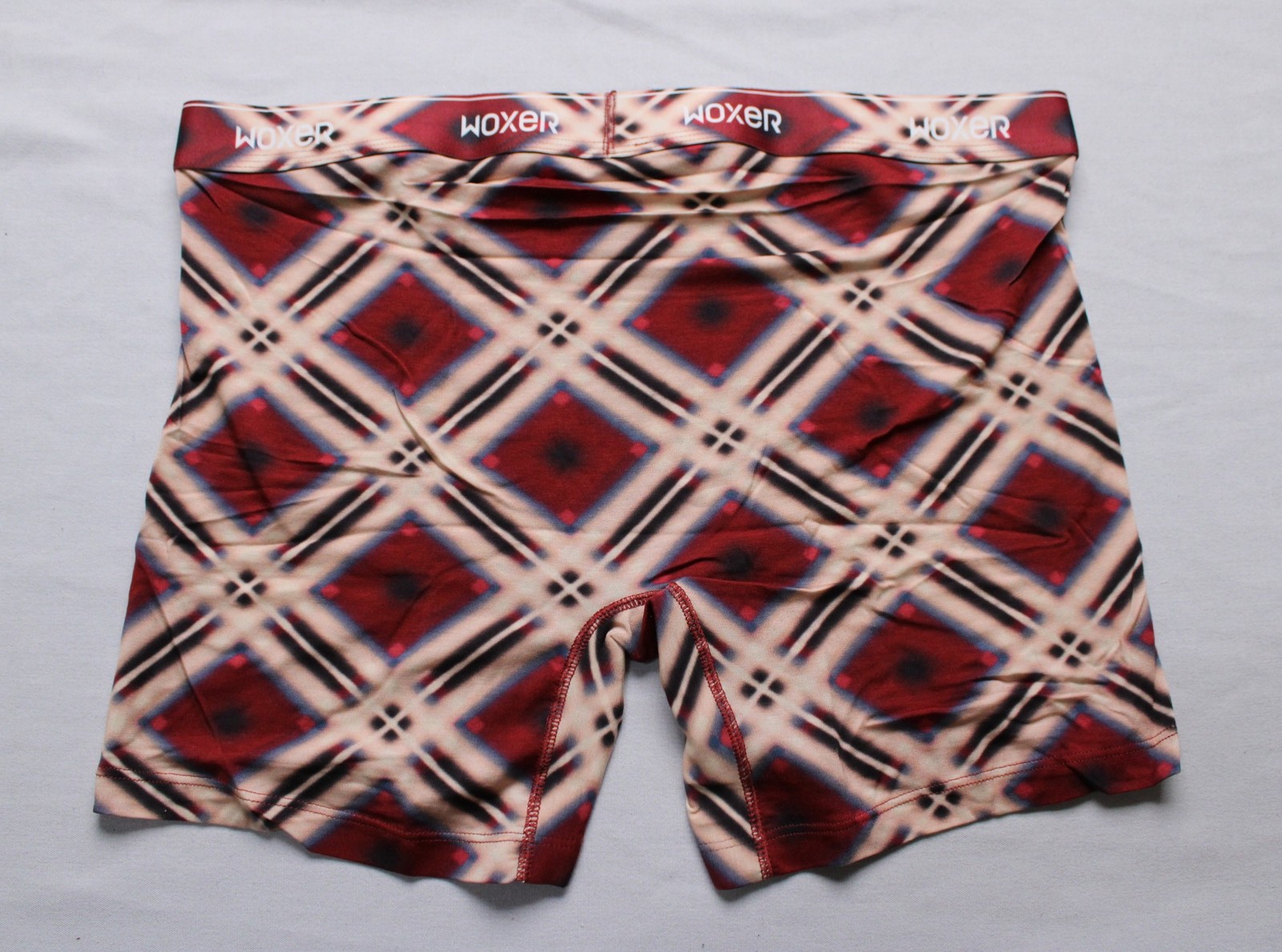Woxer Women’s Baller Soft Modal Boxer Briefs DH3 Nutcracker Plaid XL NWT