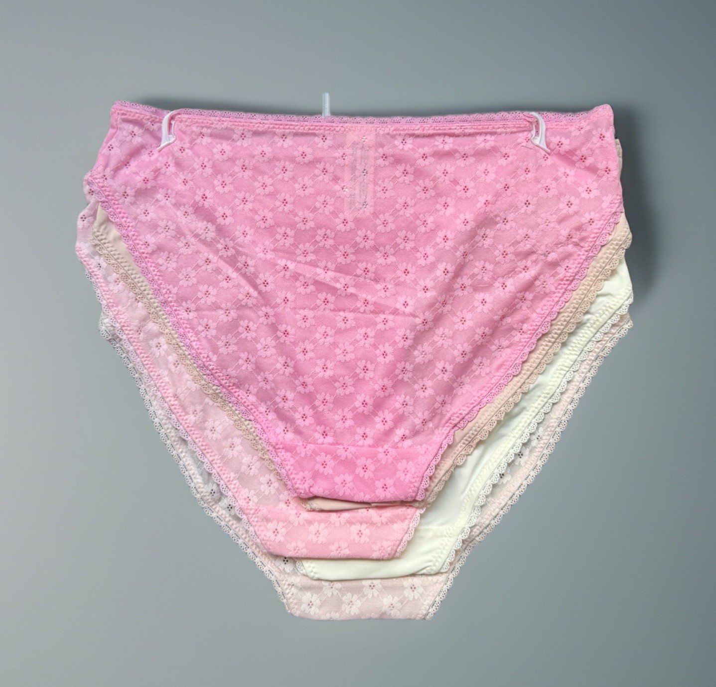 5 Pack Jessica Simpson sz L Sheer Flirty Bikini Panties Lot Bundle Set