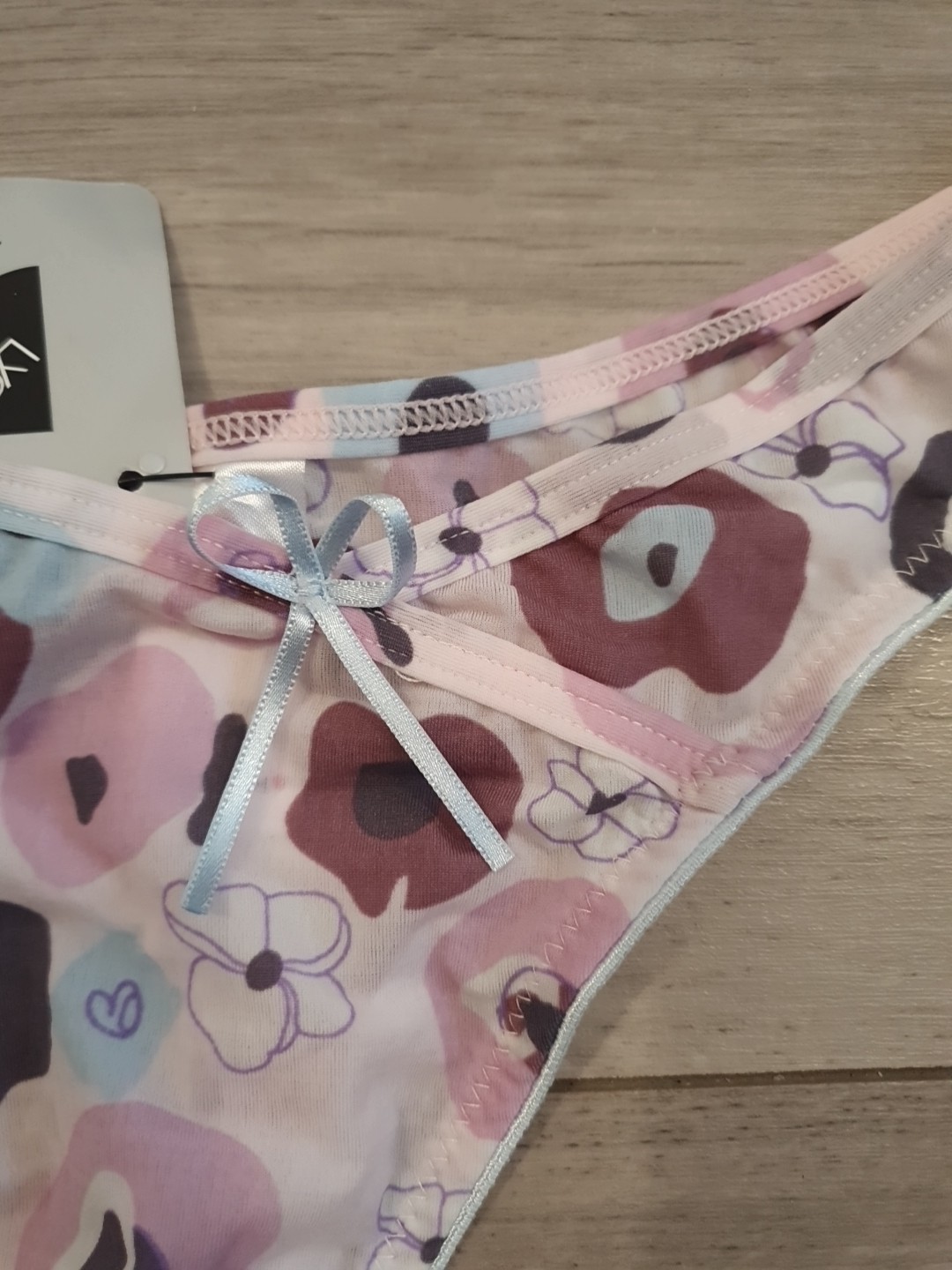 BNWT Vintage Virginware Only For You Asymmetric Design Spirit Thong Size 10-12