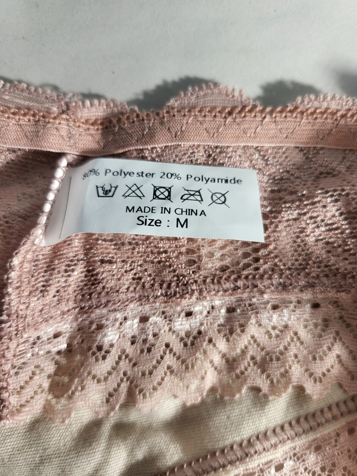 Floral Lace Butterfly Applique Scallop Trim Panty Size Medium New in Bag
