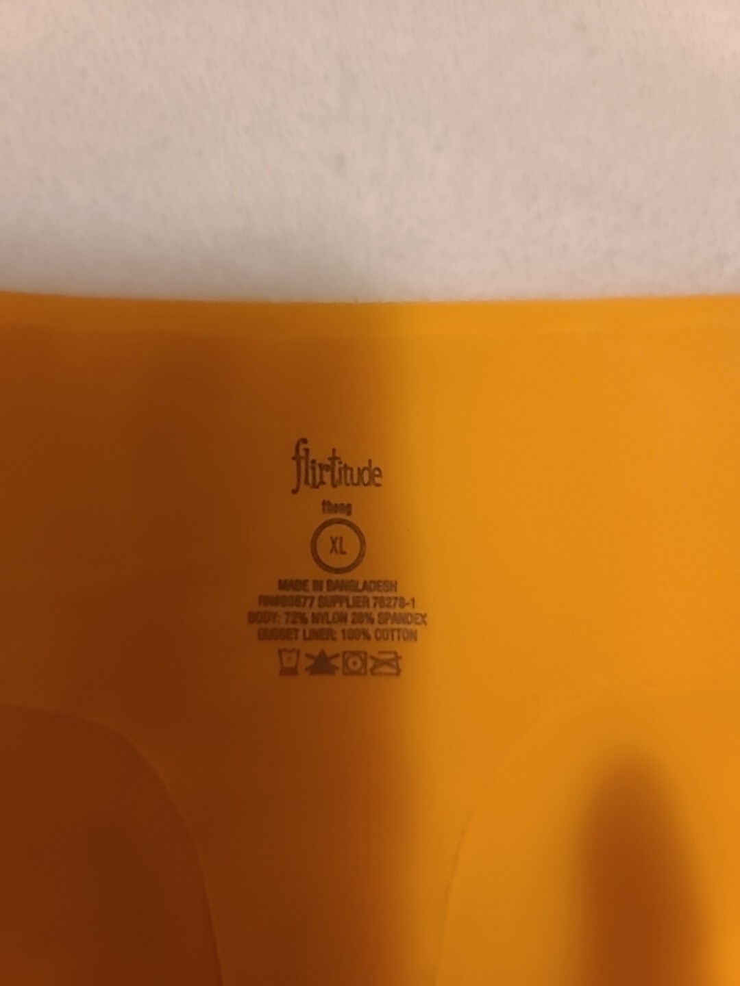 NWT FLIRTITUDE (By JC Penney) Orange Ice Thong Panties; Sz XL
