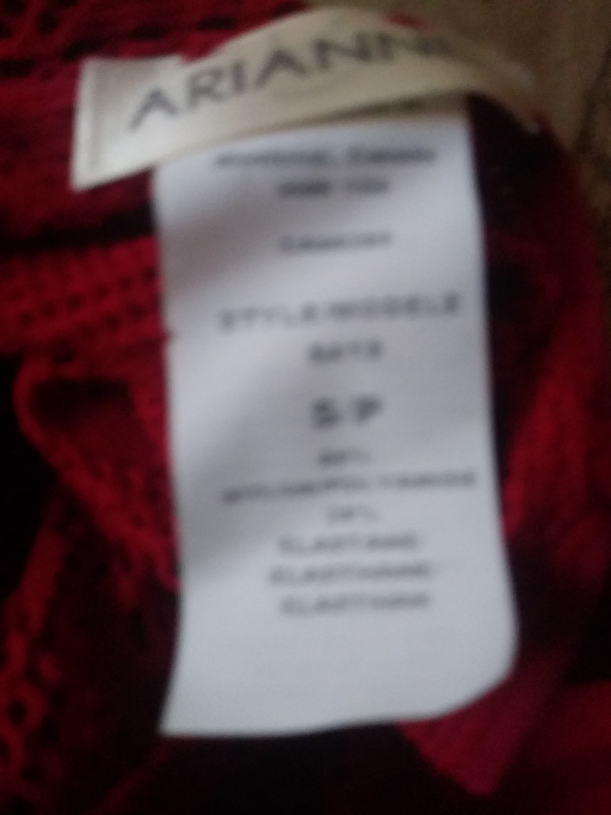 ARIANNE LINGERIE CAMISOLE AND PANTIES SIZE SMALL RED BURGUNDY KNIT NWT