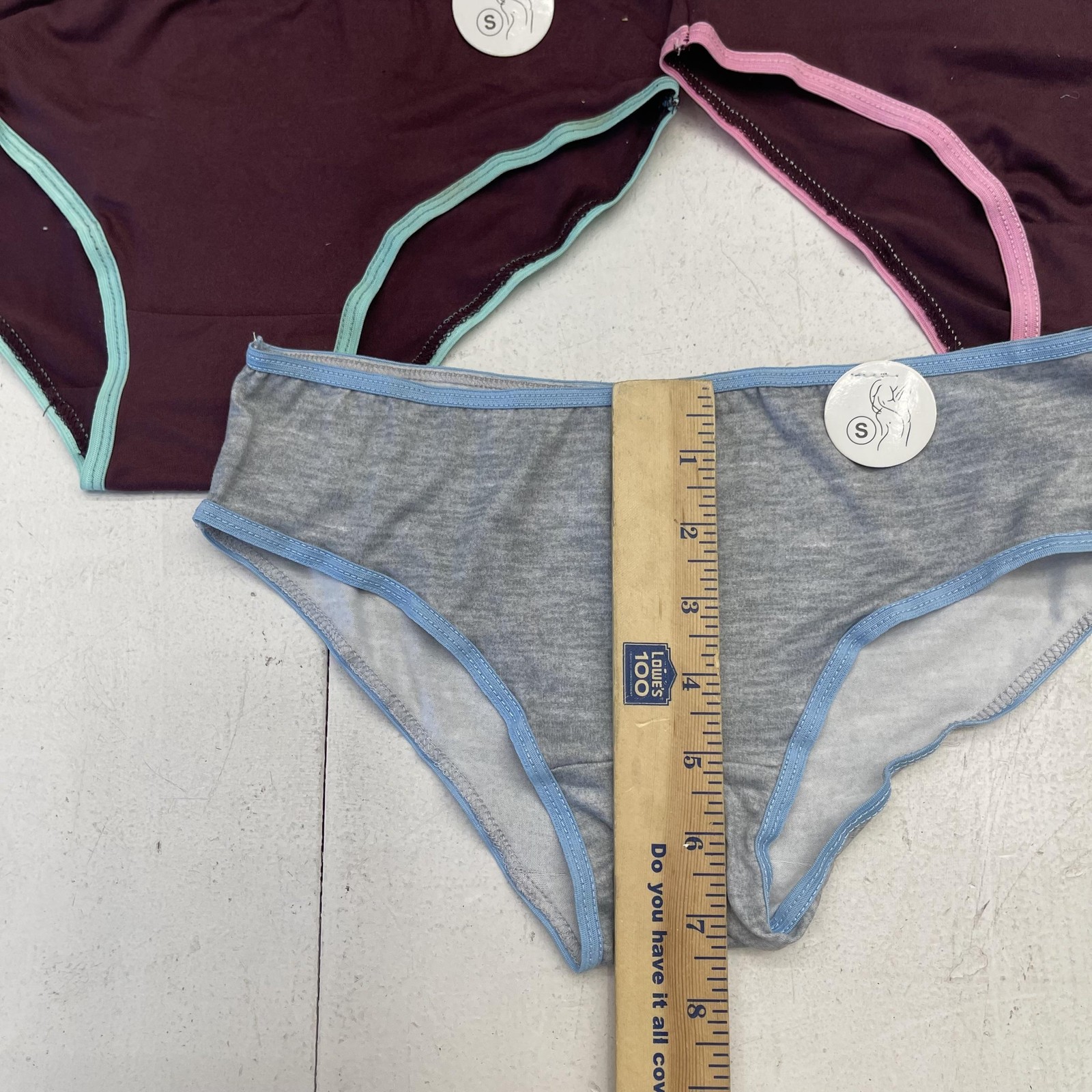 Bikini Panties Womens Small Multicolor Cotton Spandex Jersey 5 Pack Breathable