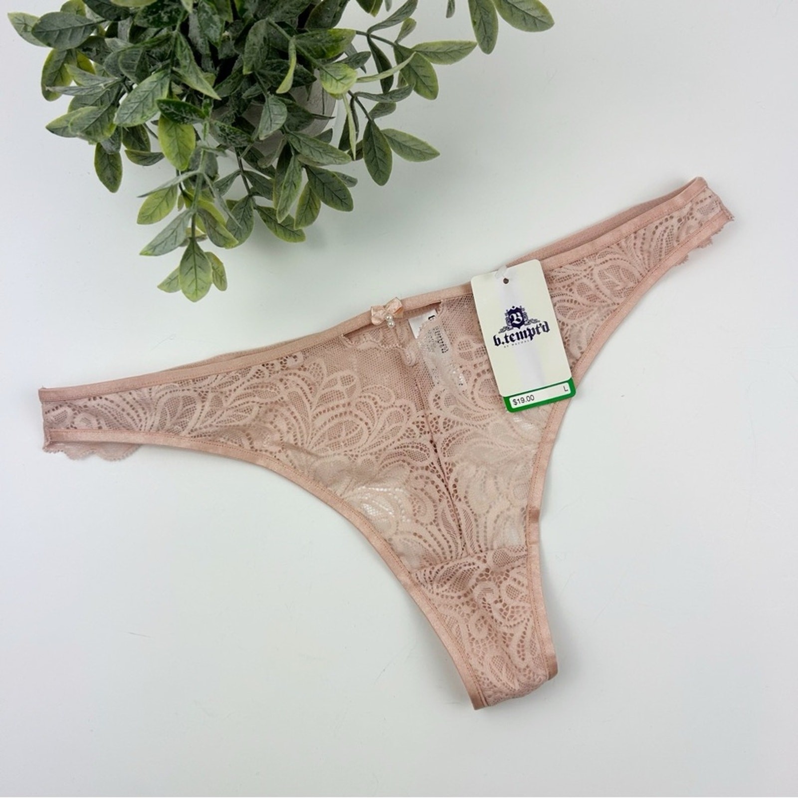 B.Tempt’d by Wacoal Undisclosed Thong 942257 Size Large