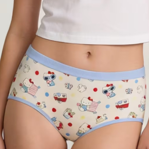 Sanrio Hello Kitty Women’s Sexy Cartoon Pattern Triangle Brief Panty Large