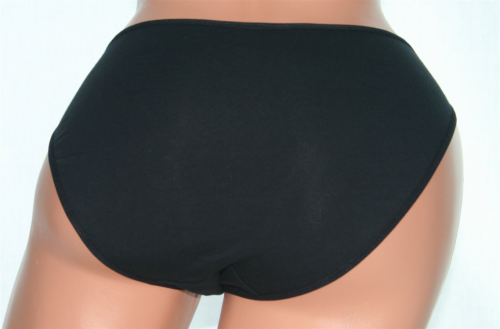 Solid Midnight Black Plus Size Bikini Panty that is Slightly Soft Size 42/44