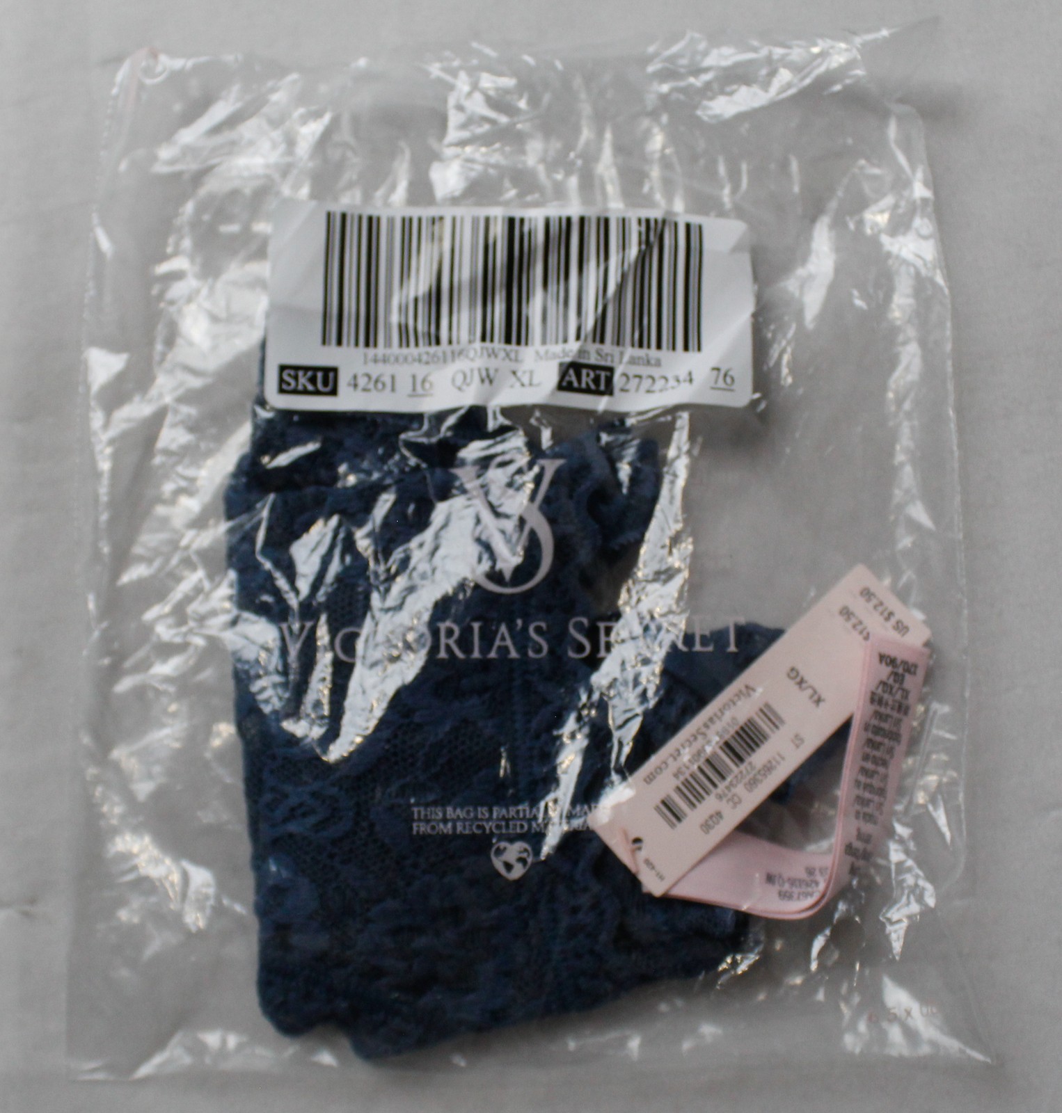 Victoria’s Secret Women’s The Lacie Lace String Thong Panties NN7 Blue XL NWT