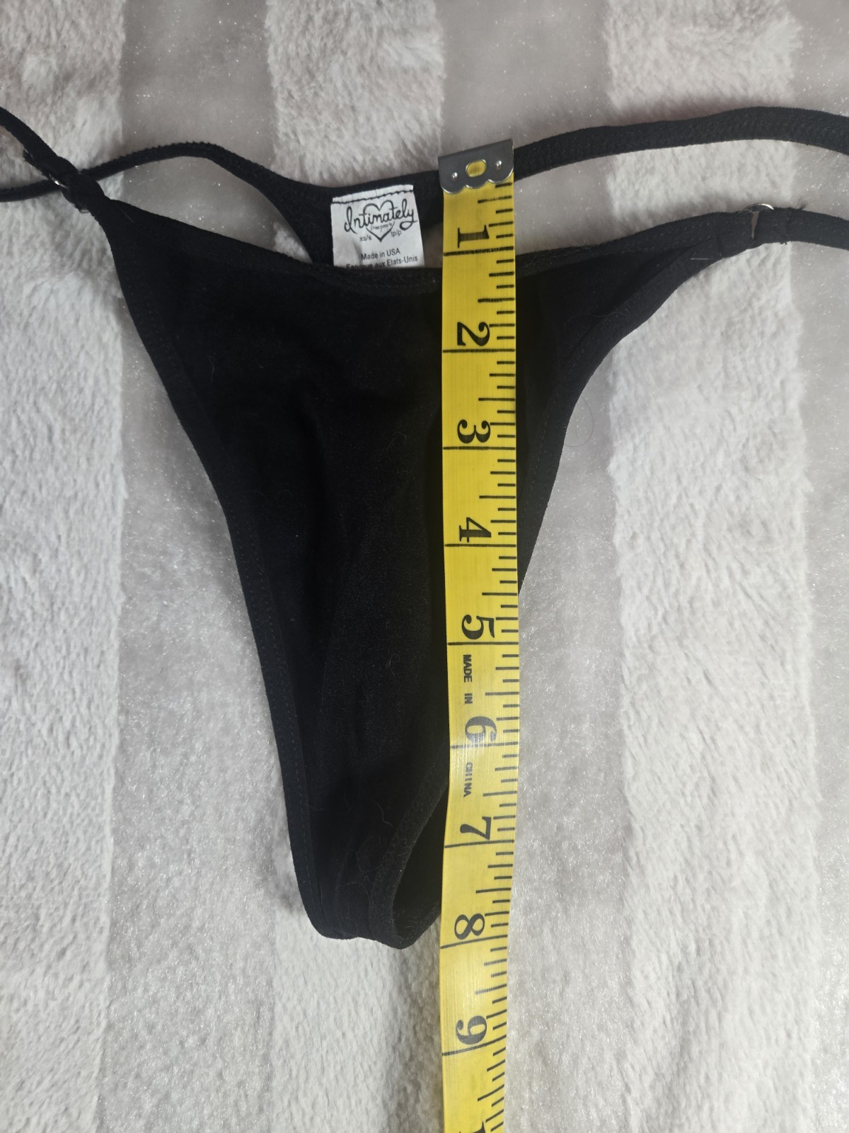 Free People Intimately String Knit Black Thong Size XS S *NEW*