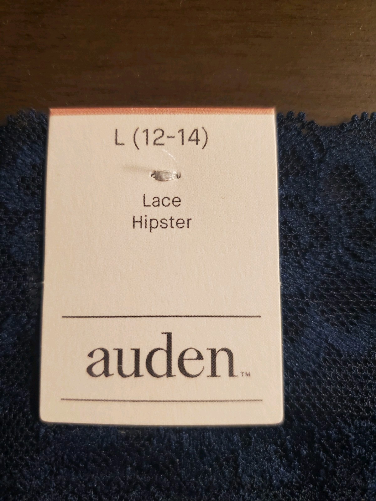 5 Pairs AUDEN navy Smart Blue Lace Hipster Panties Large (12-14) New Lot Sexy
