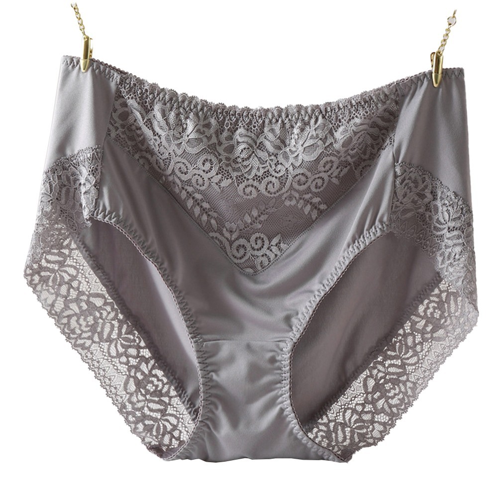 Plus Size Women Panties Soft Daily Underpants Knickers Flower Briefs Underwear