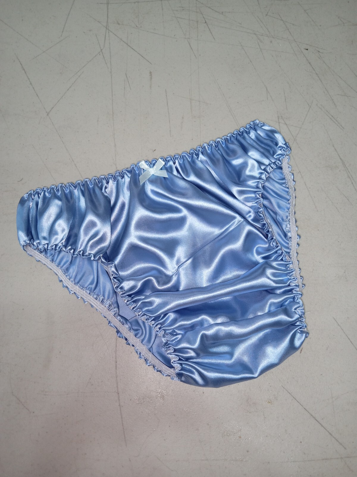 FABULOUS BEAUTIFUL HANDMADE UNISEX IVORY SILKY SATIN BIKINI PANTIES