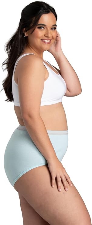 Fit for Me by Fruit of the Loom Plus Size Heather High-Cut Panties Assorted