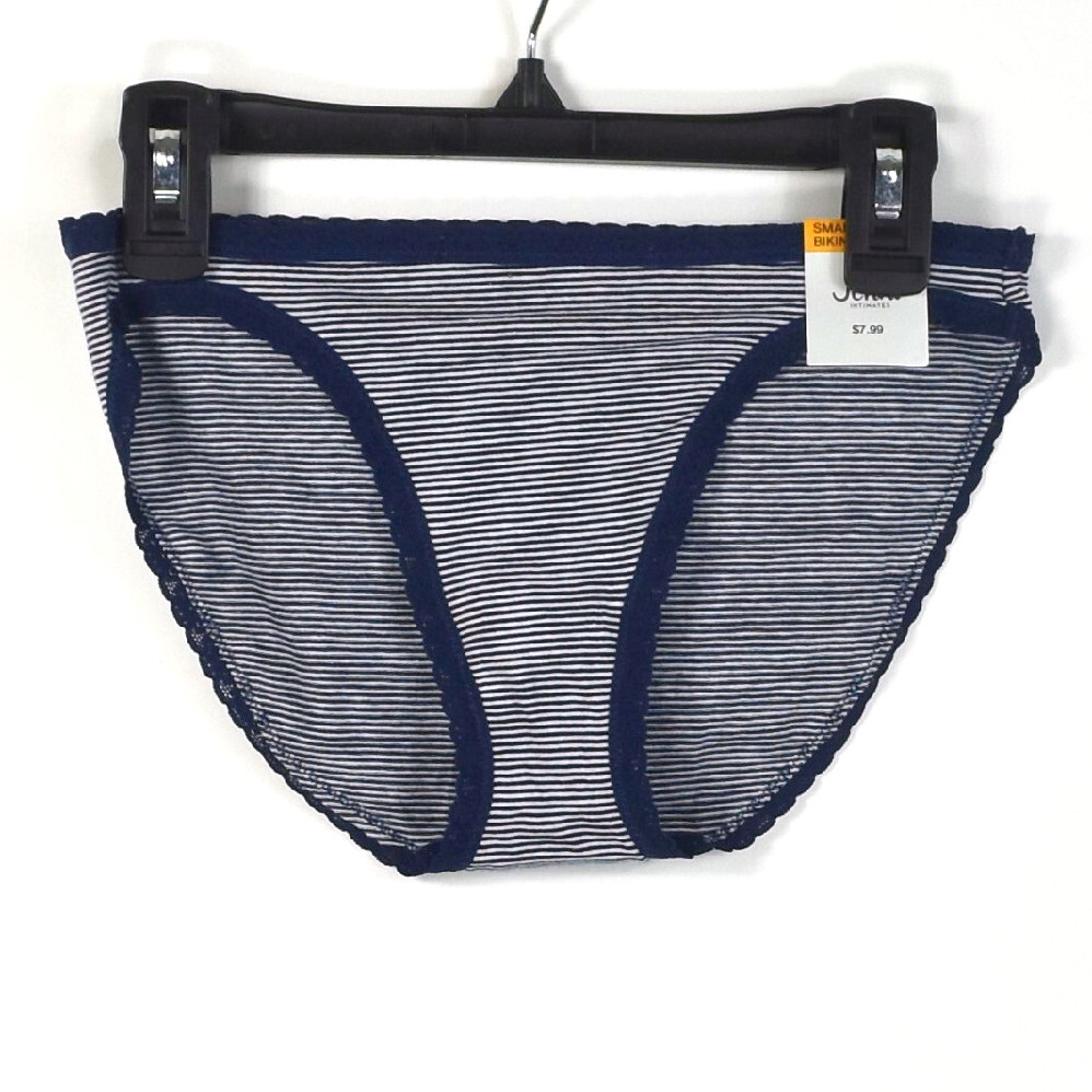 Jenni Cotton Blend Lace Trim Print Bikini Choose Size & Color New Panty