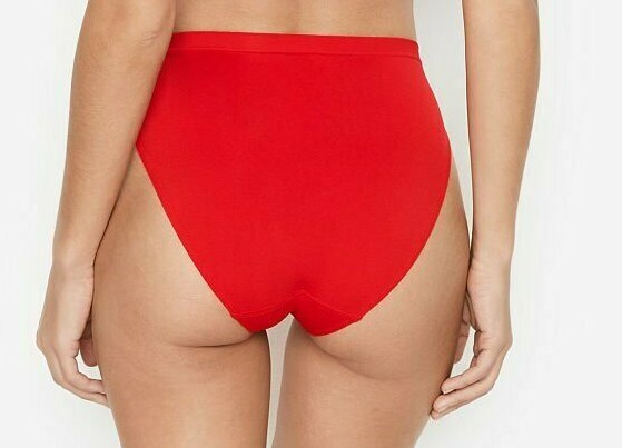 XXL Red SEAMLESS NO SHOW FULL COVER Victorias Secret High Leg Waist Brief Pantie