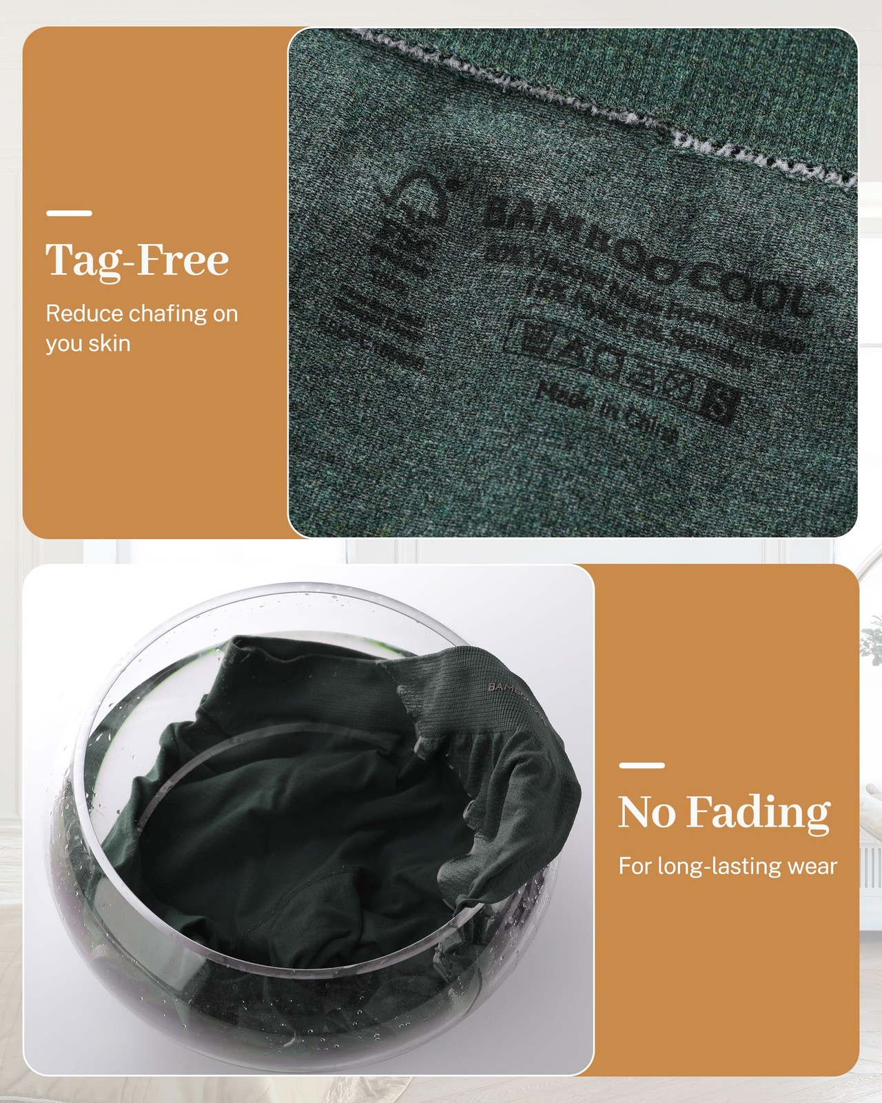 Bamboo Cool Womens Boyshorts Underwear Seamless Boxer Briefs Mid Rise Full