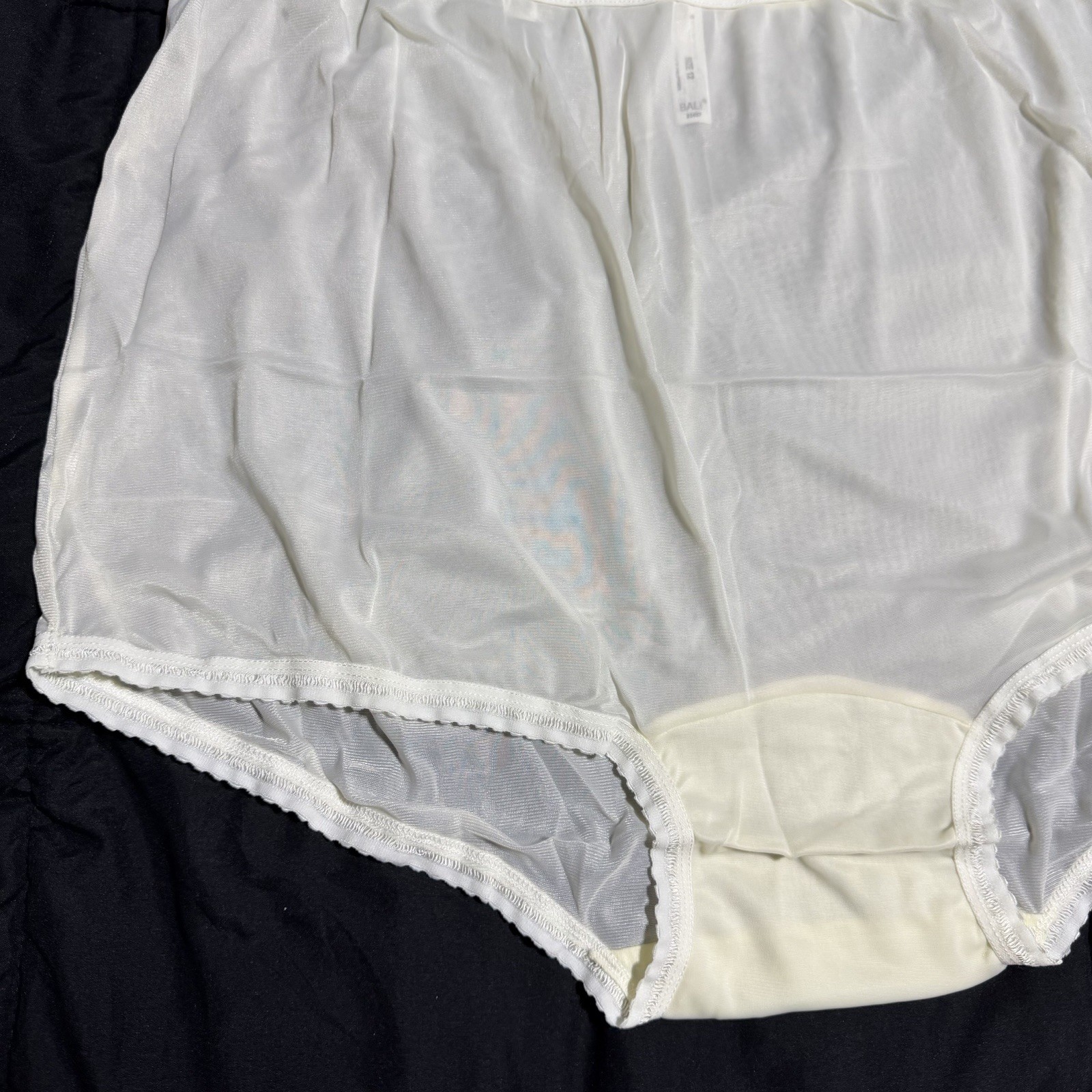 3 Pair Bali Vintage Full Cut Moonlight Silky Nylon Panties Briefs 23467 Size 12