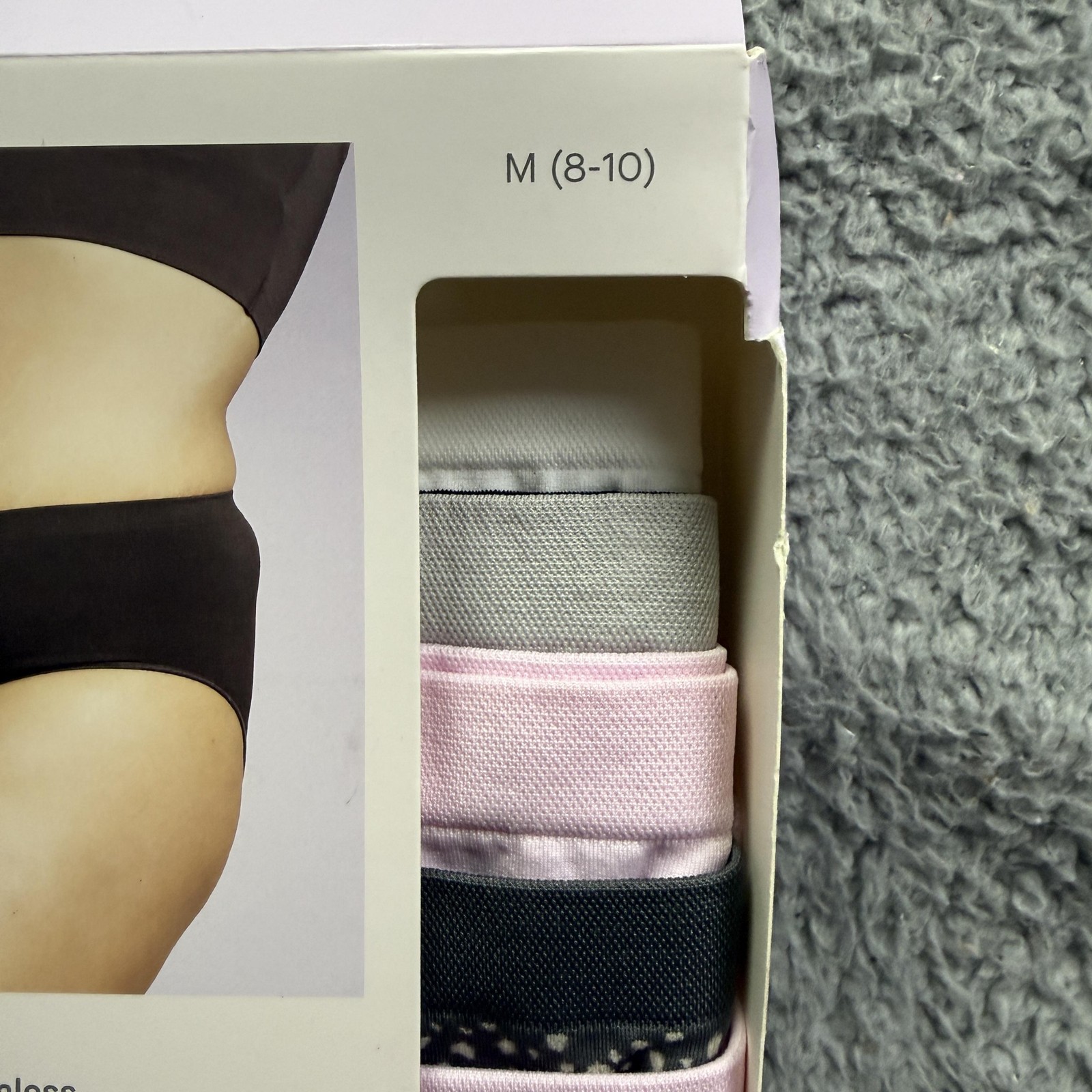 Auden Seamless Hipster Panties Womens Medium 8-10 5 Pack Tag Free Neutral Multi