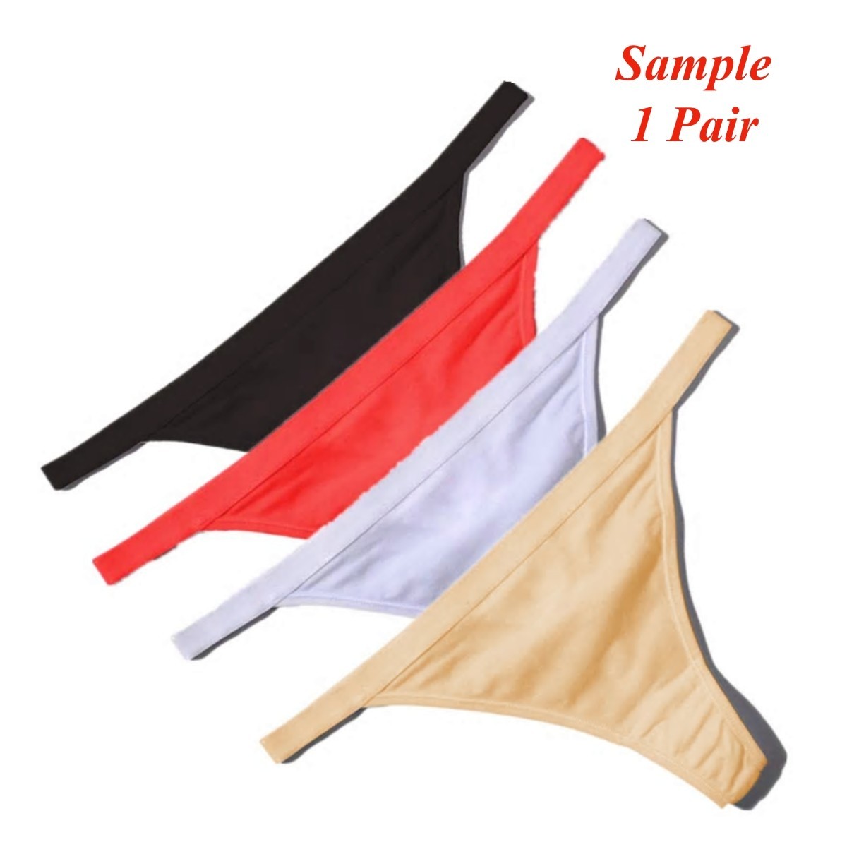 Sexy T-back 1,3,6 Pack Women Solid G String Thongs Panties Underwears Bikini