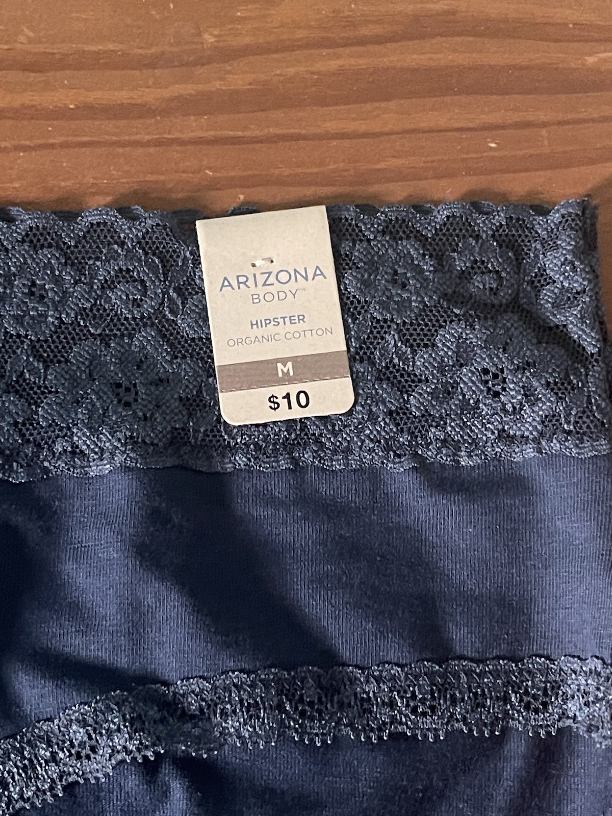 2 Two Arizona Body Lace Trim Blue Panties Lingerie Medium