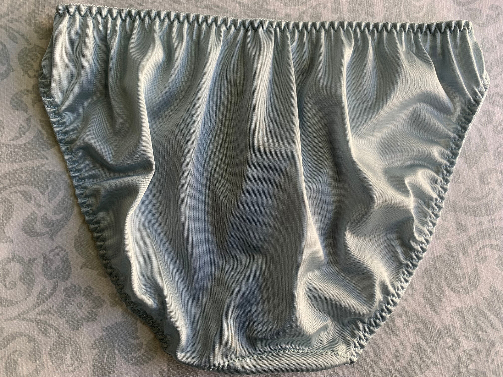 US Size M/6 Japanese Panties Nylon Smooth Shiny Tricot Lace Bikini Underwear