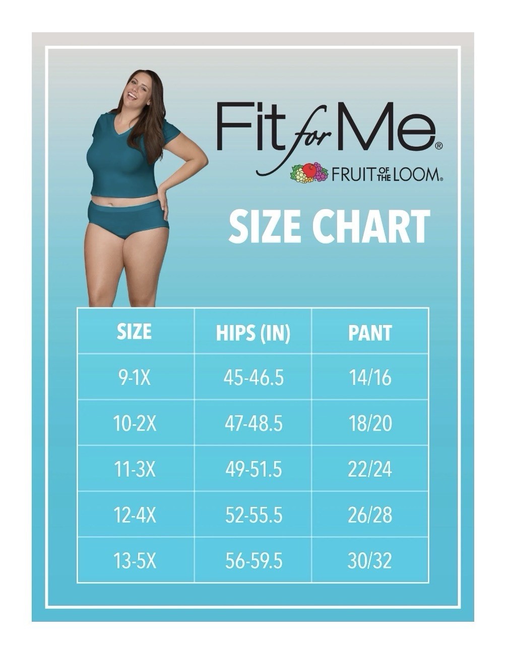 6-Pack FIT FOR ME Women’s Plus Size 12/4X Cotton Stretch Mesh Briefs Breathable