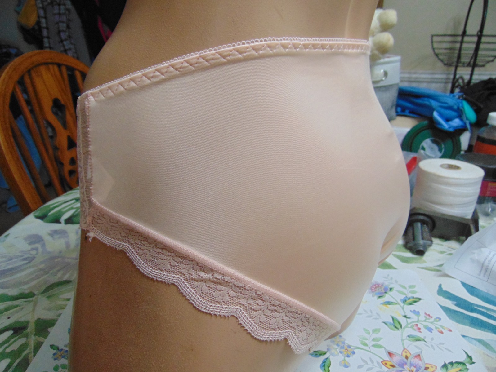 Satin with Lace Embroidered Accents Panties Great for Men Size XX-Large (BG 39)
