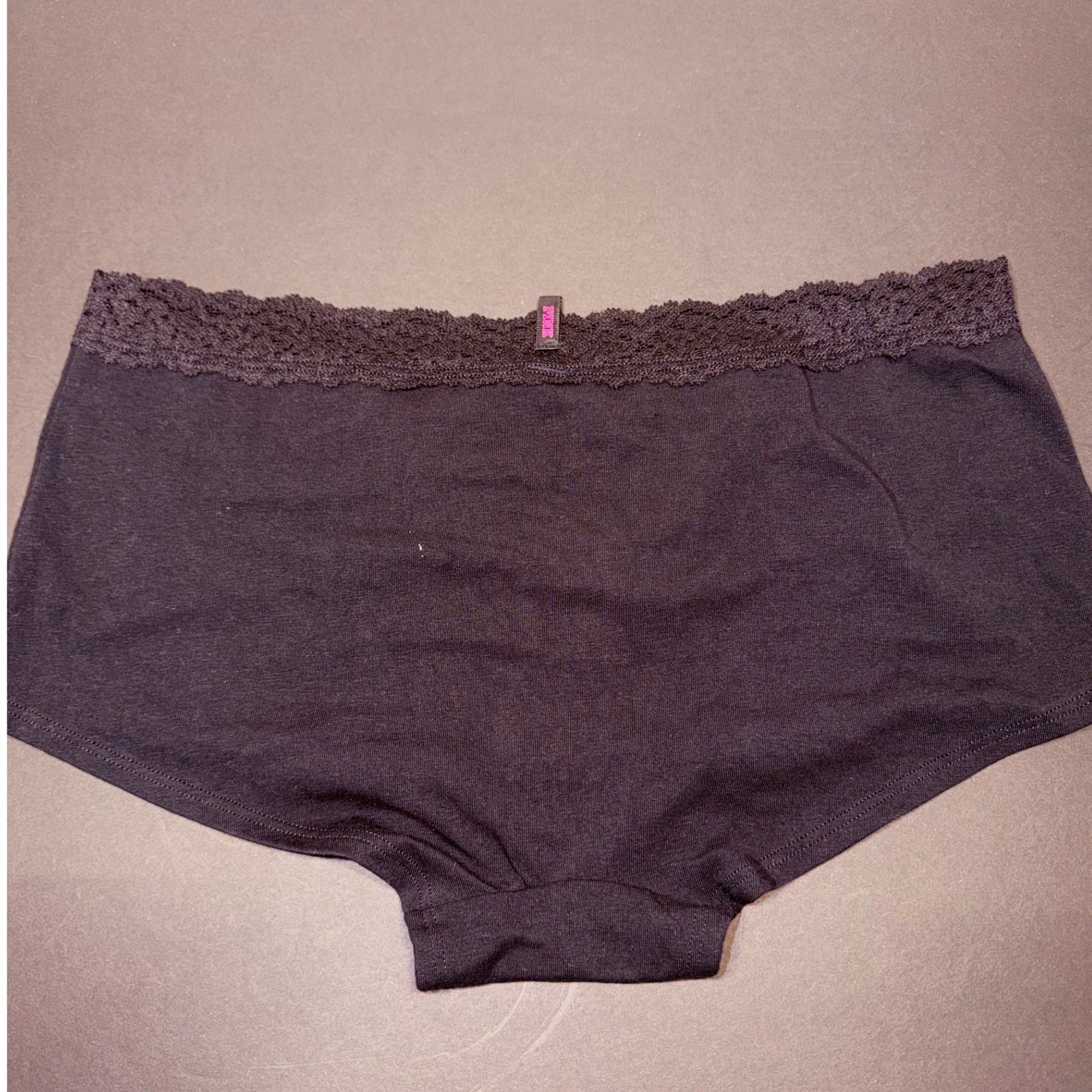 2 Victoria’s Secret PINK Panty Zebra Lace Hipster Black Lace Boyshort L