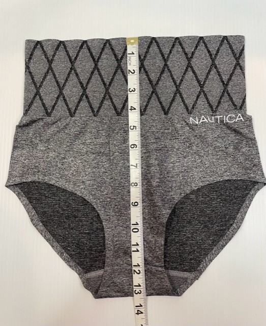 Nautica Intimates Womens Size Large Hi Waist Shaping Brief Boxer Gray