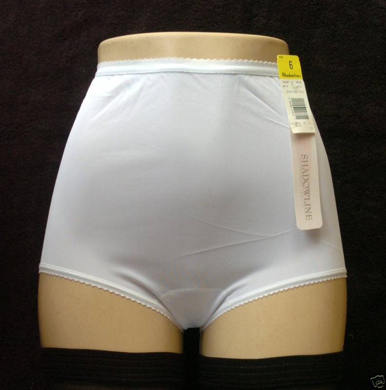 Shadowline Vintage Collection 100% Acetate Full-Cut White Brief Size 7/Large