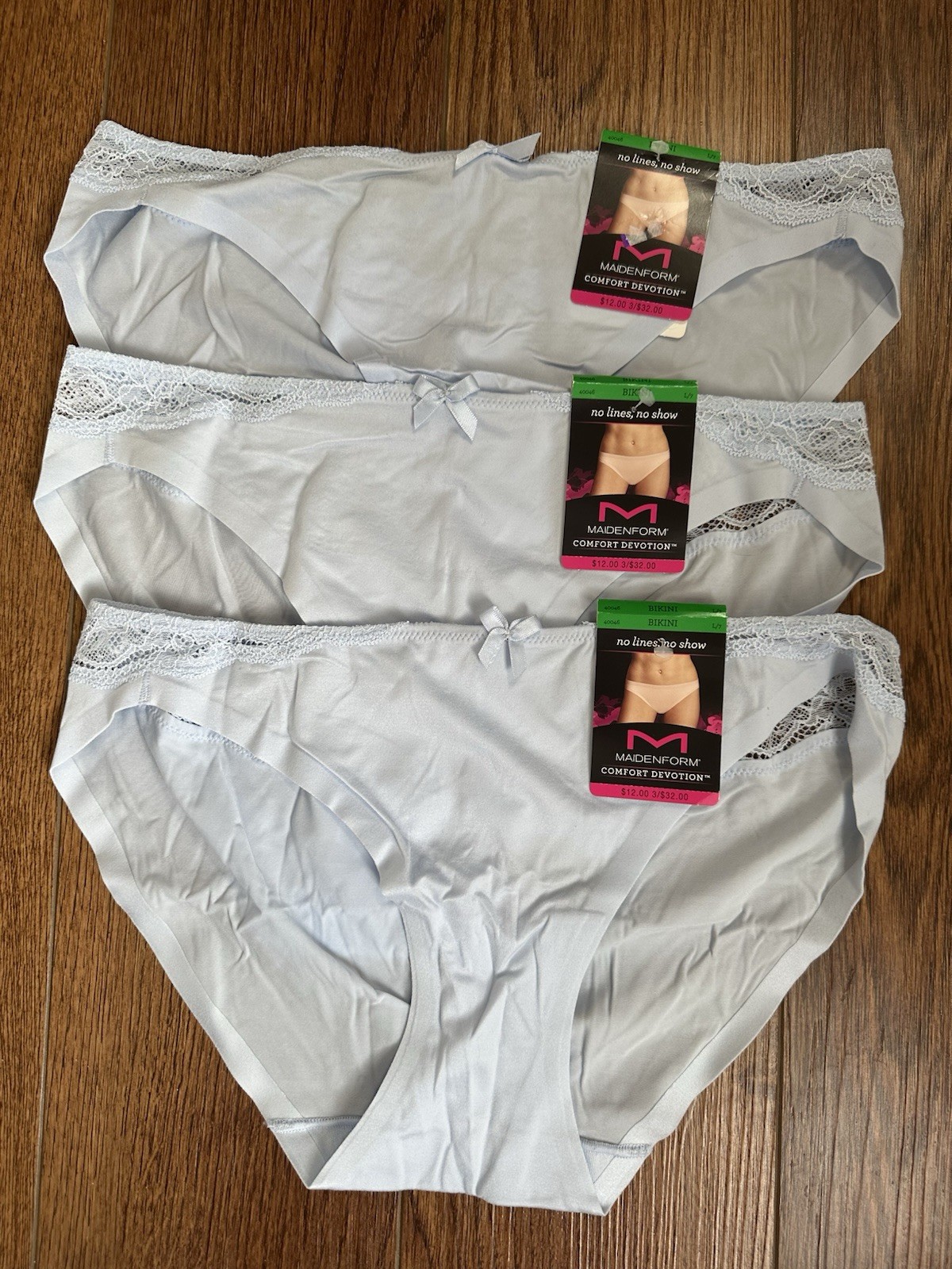 NWT SEXY!! (3) Comfort Devotion Bikini Panties 40046 Size 7