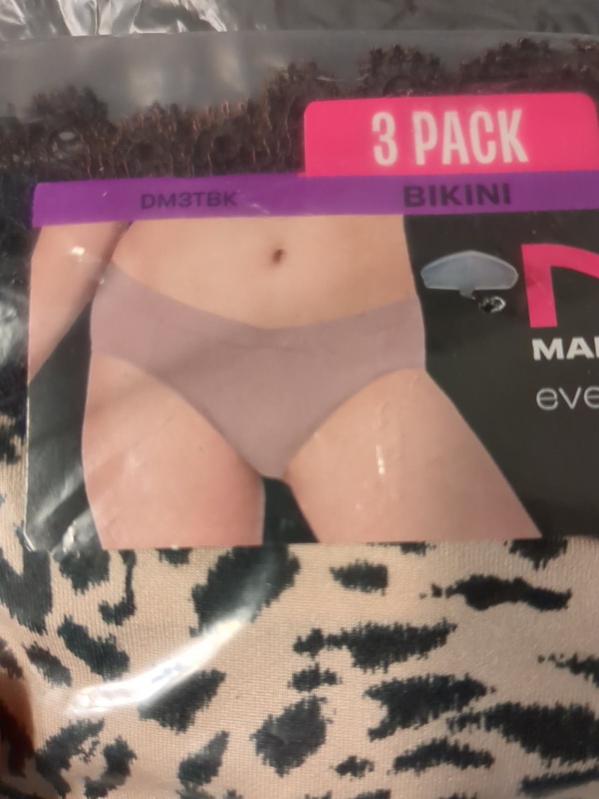 NEW 3 Pair Sz. 2XL/9 Maidenform Everyday Luxe BIKINI Panties Multi-Color DM3TBK