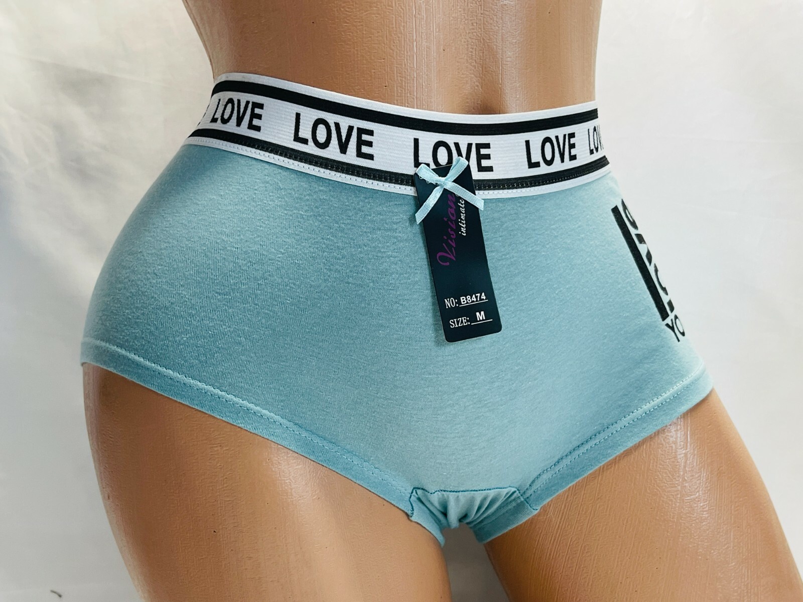 Boyshorts Sports LOVE Panties 6 OR 12 Undies 95% COTTON ACTIVE WEAR 8458 S-XL