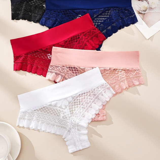 5 Pack Lot Sexy Womens Lace Panties Briefs See Through Ladies Underwear Lingerie