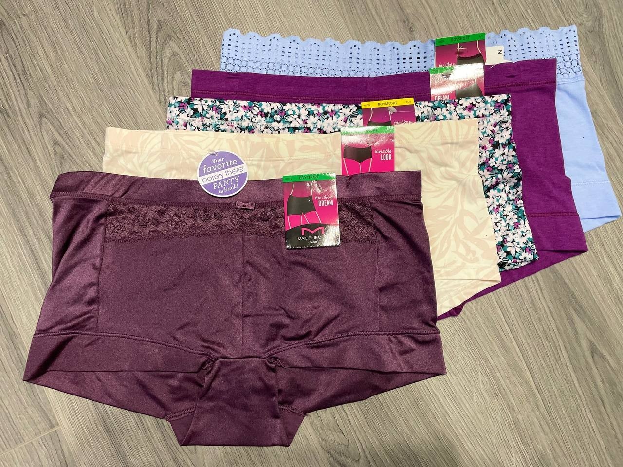 Maidenform Fits Like A Dream Boyshorts, Panties Multicolor New