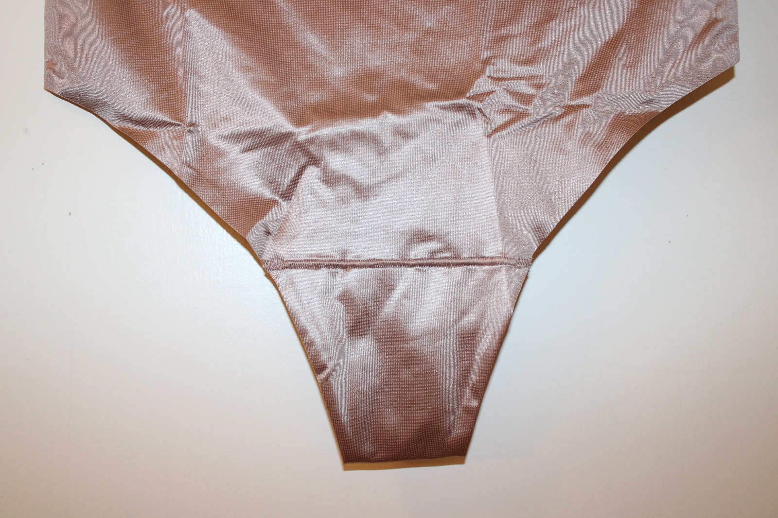 NWT SPANX Women’s Plus Cafe au Lait Brown Shaping Satin Thong Underwear 1X 2X 3X