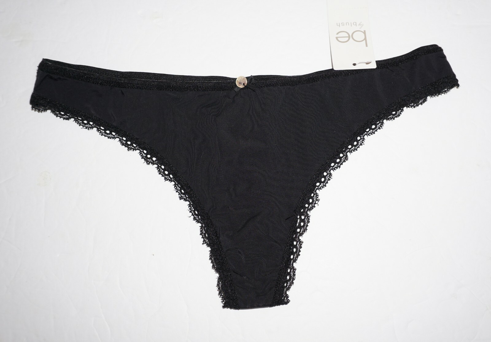 NEW Be by Blush Callie Thong 0301822 Black Size S