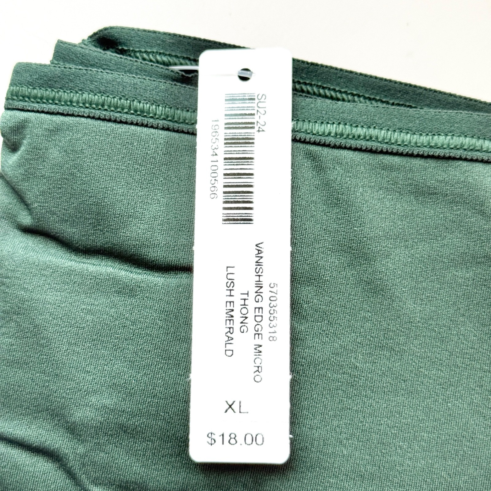 Soma Vanishing Edge Microfiber Thong Panty Lush Emerald SZ XS/L/XL