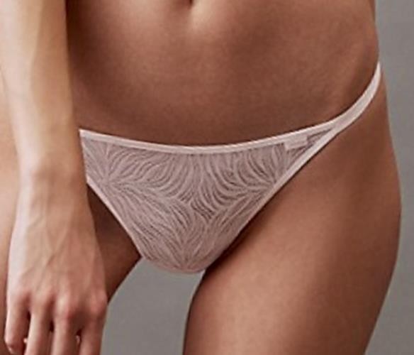 CALVIN KLEIN Sheer Marquisette Strappy Tanga Brazilian Pink Panty XS S M L XL