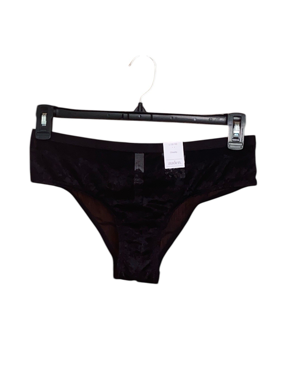NWT AUDEN WOMEN’S (1) BLACK LACE CHEEKY UNDERWEAR SIZE LARGE (12-14)