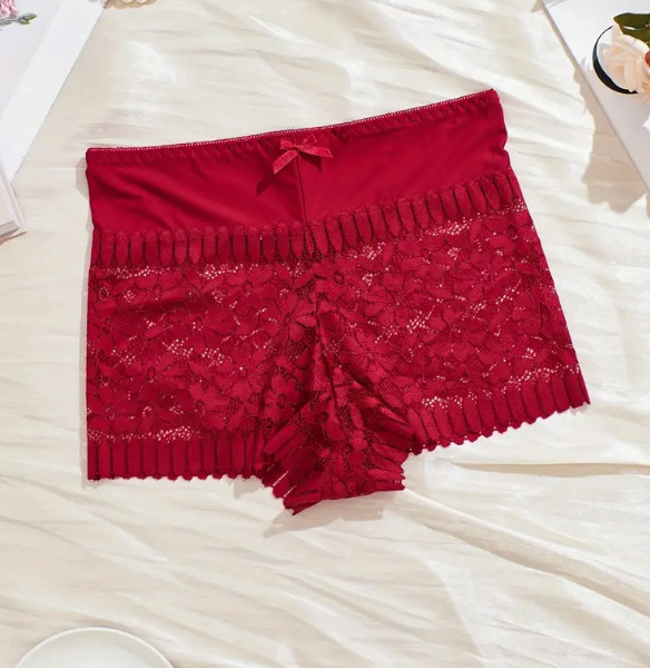 Beautiful knickers floral lace soft and comfy briefs sexy fit front bow decor